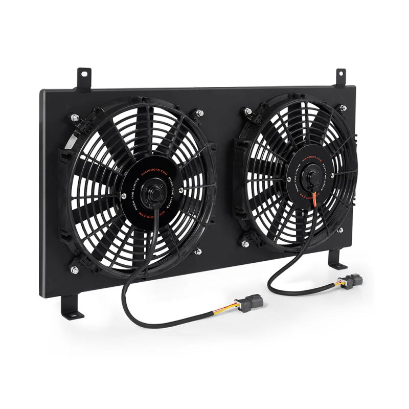 Mishimoto 02-06 Acura RSX Aluminum Fan Shroud Black - Side View