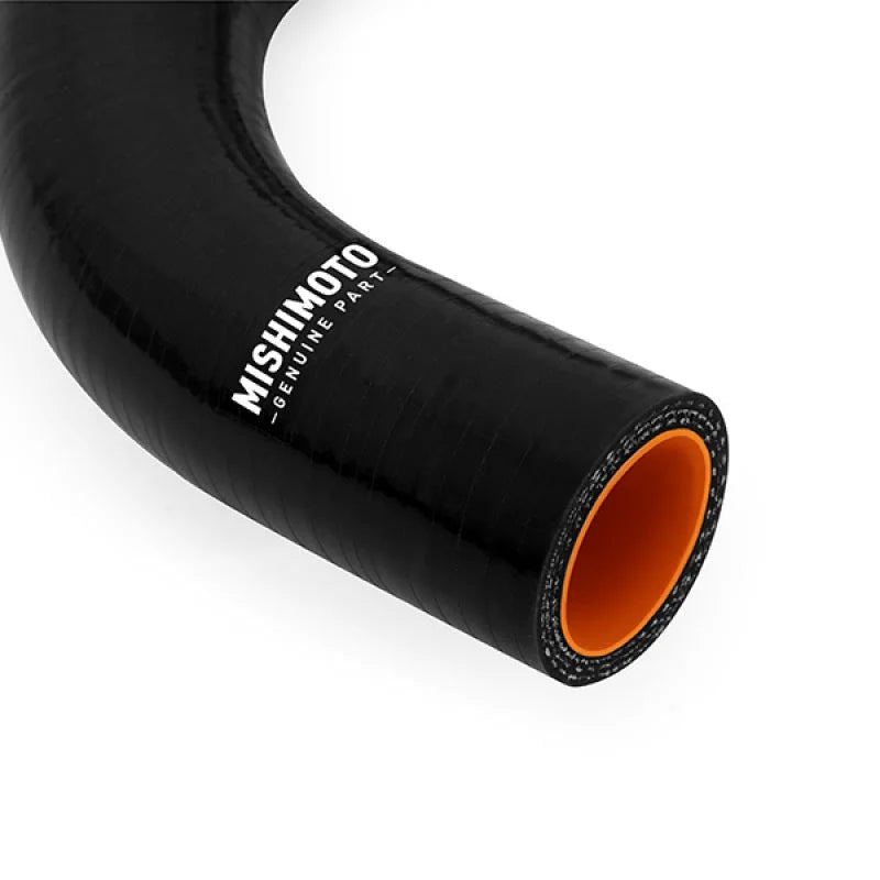 Mishimoto 03-04 Ford F-250/F-350 6.0L Powerstroke Lower Overflow Black Silicone Hose Kit - Side View