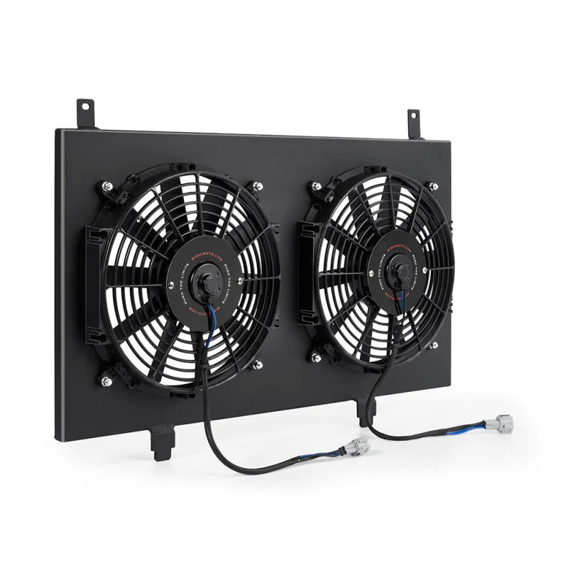 Mishimoto 03-06 Nissan 350Z Aluminum Fan Shroud Black - Side View