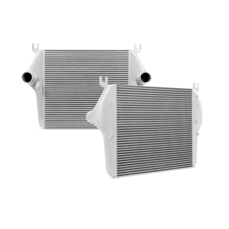 Mishimoto 03-07 Dodge 5.9L Cummins Intercooler Kit w/ Pipes (Silver) - Side View