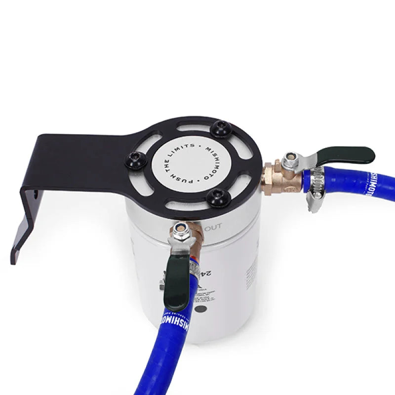 Mishimoto 03-07 Ford 6.0L Powerstroke Coolant Filtration Kit - Blue - Side View