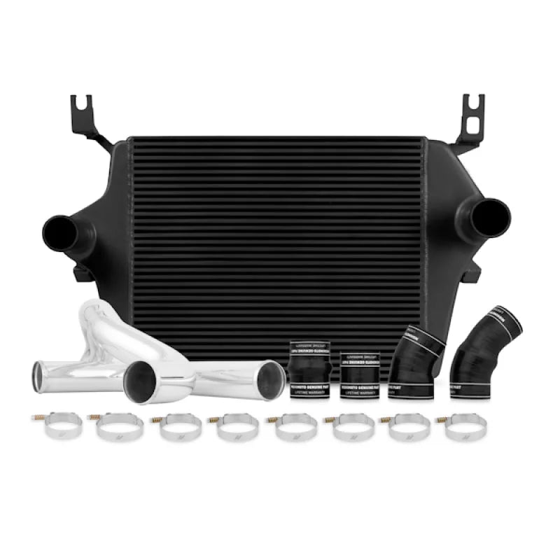 Mishimoto 03-07 Ford 6.0L Powerstroke Intercooler Kit w/ Pipes (Black) - Main Product View