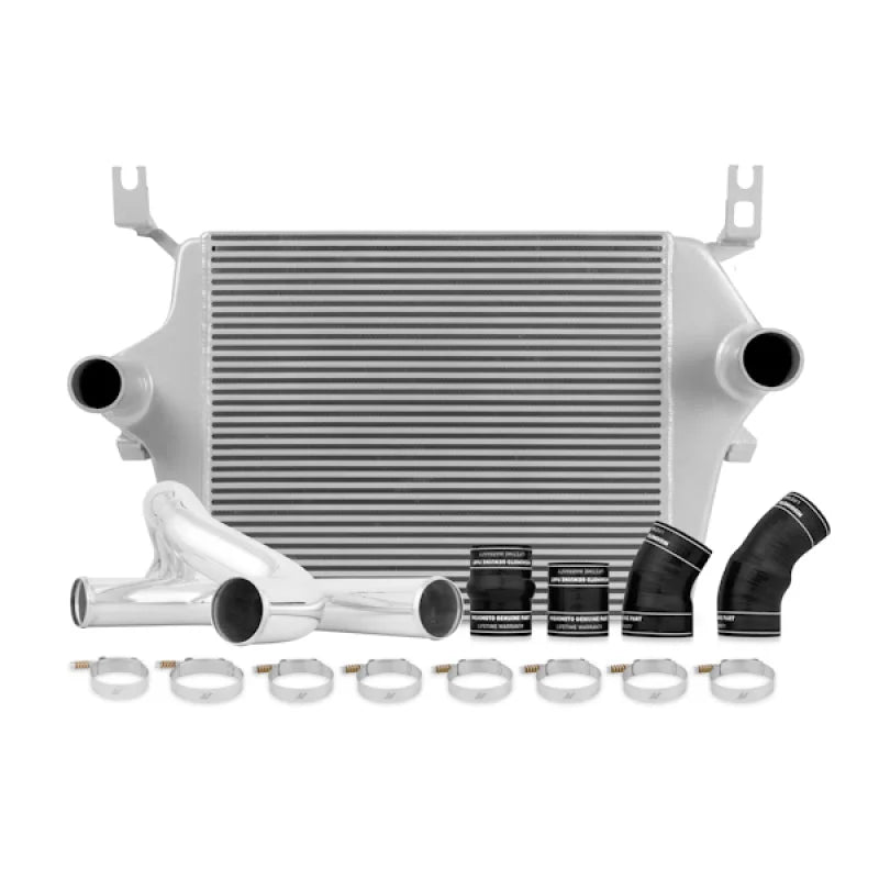 Mishimoto 03-07 Ford 6.0L Powerstroke Intercooler Kit w/ Pipes (Silver) - Main Product View
