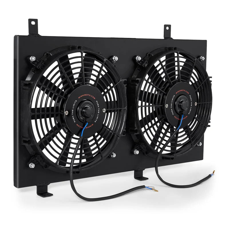 Mishimoto 04-08 Mazda RX8 Aluminum Fan Shroud Black - Detail View