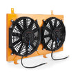 Load image into Gallery viewer, Mishimoto 04-08 Mazda RX8 Aluminum Fan Shroud Gold - Side View