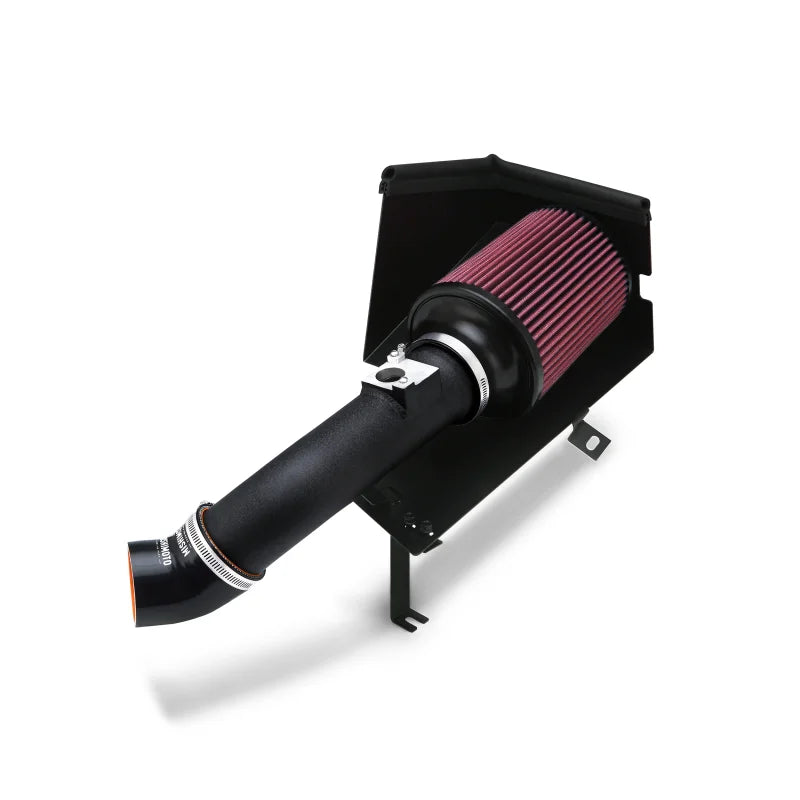Mishimoto 06-11 Honda Civic Si Performance Air Intake w/ Heat Shield - Wrinkle Black - Installation View