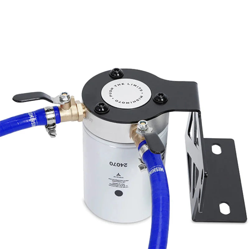 Mishimoto 08-10 Ford 6.4L Powerstroke Coolant Filtration Kit - Blue - Side View