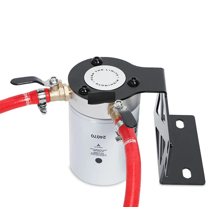 Mishimoto 08-10 Ford 6.4L Powerstroke Coolant Filtration Kit - Red - Side View