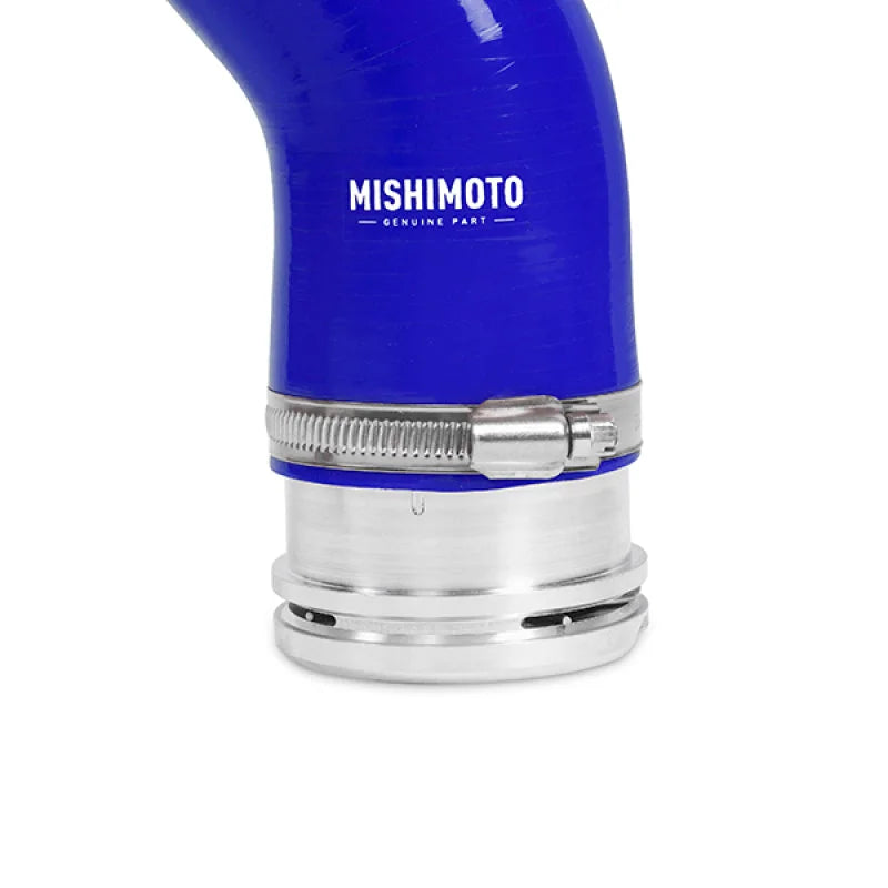 Mishimoto 08-10 Ford 6.4L Powerstroke Coolant Hose Kit (Blue) - Side View