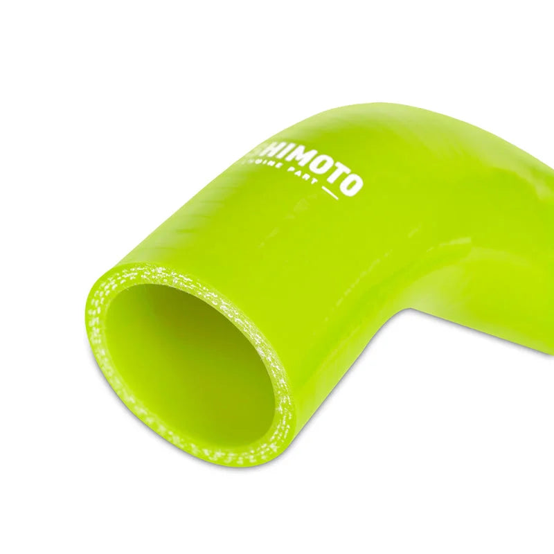 Mishimoto 08-14 Subaru WRX / 08+ STI Silicone Radiator Hose Kit - Neon Yellow - Back View