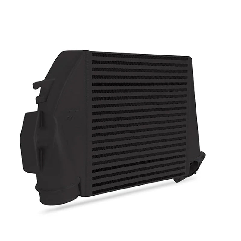 Mishimoto 08-14 Subaru WRX Top-Mount Intercooler Kit - Powder Coated Black & Blue Hoses - Back View