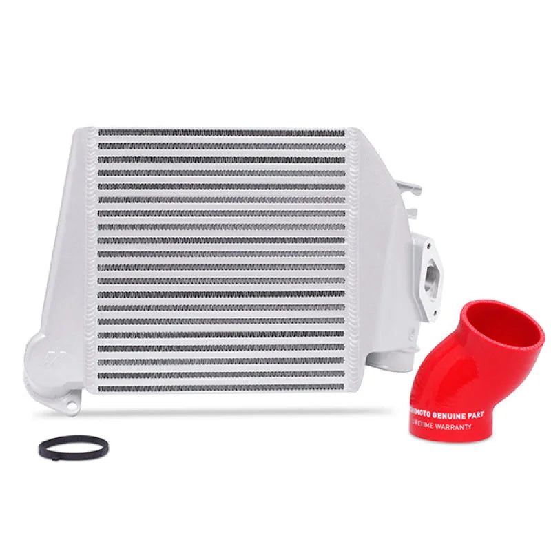 Mishimoto 08-14 Subaru WRX Top-Mount Intercooler Kit - Powder Coated Silver & Red Hoses - Main Product View