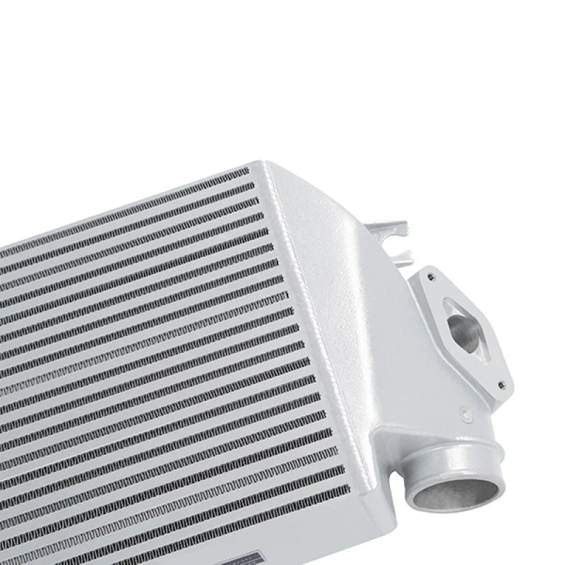 Mishimoto 08-14 Subaru WRX Top-Mount Intercooler Kit - Powder Coated Silver & Red Hoses - Back View