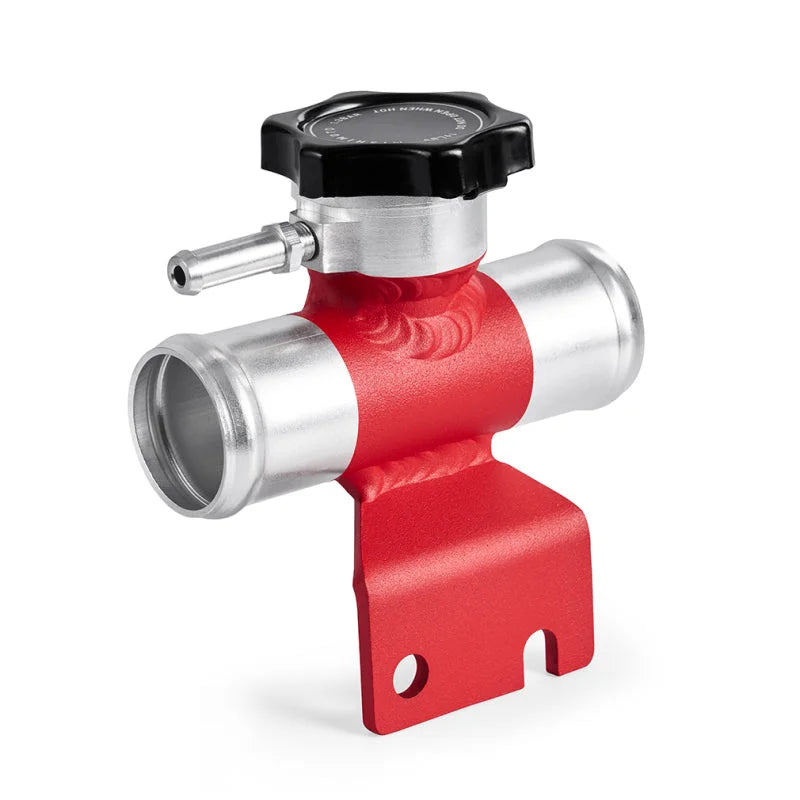 Mishimoto 08-15 Mitsubishi Lancer Evo X Coolant Fill Inlet - Red - Side View