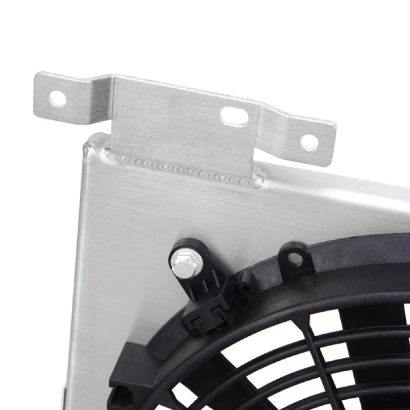 Mishimoto 08-15 Subaru WRX / STi Plug-N-Play Aluminum Fan Shroud Kit - Side View