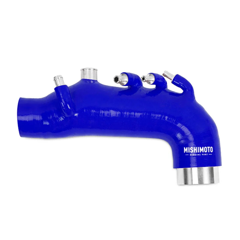 Mishimoto 08 Subaru WRX Blue Silicone Induction Hose - Back View