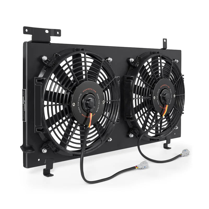 Mishimoto 08+ Subaru WRX/STI PNP Aluminum Fan Shroud Black - Detail View