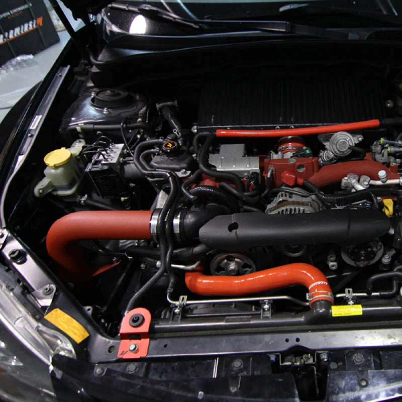 Mishimoto 08+ Subaru WRX/STi Performance Cold Air Intake Kit - Wrinkle Red - Additional View 5