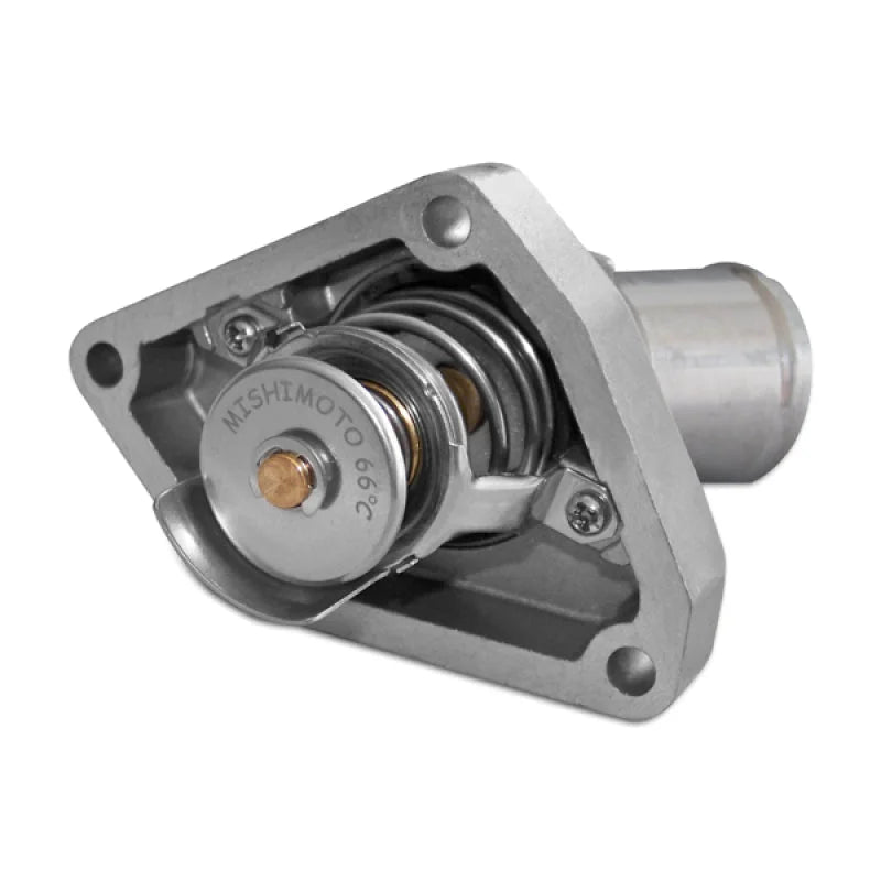 Mishimoto 09+ Nissan 370Z 155 Deg F / 68 Deg C Racing Thermostat and Housing - Back View