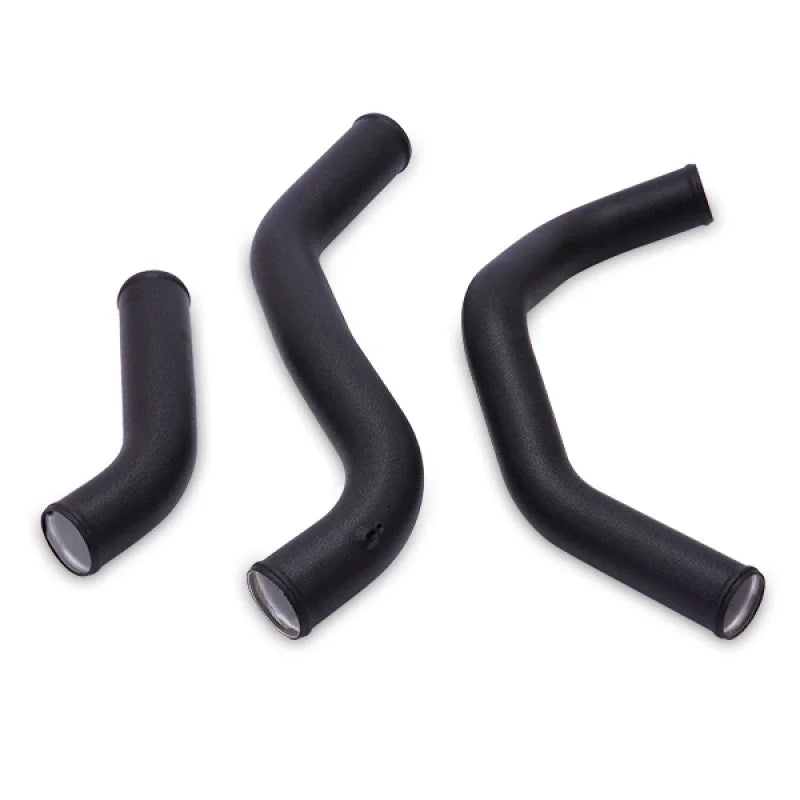 Mishimoto 11-14 Ford F-150 3.5L Ecoboost Hot-Side Intercooler Pipe Kit - Wrinkle Black - Side View