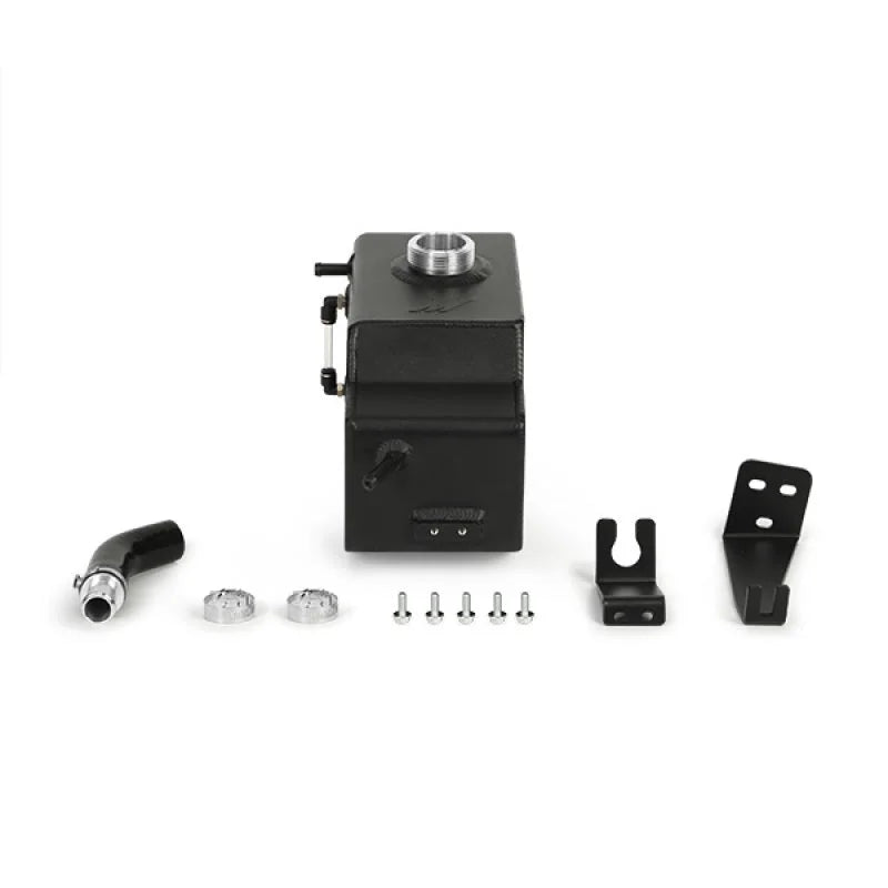 Mishimoto 11-14 Ford F-150 Aluminum Expansion Tank - Micro-Wrinkle Black - Back View