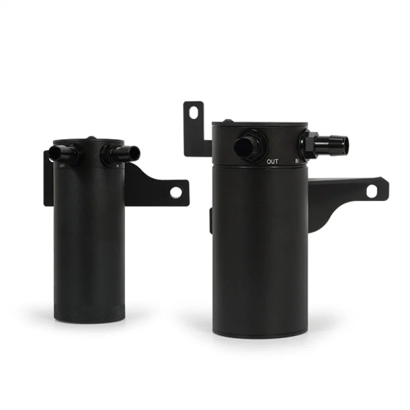 Mishimoto 11-14 Ford F-150 EcoBoost 3.5L Baffled Oil Catch Can Kit - Black - Installation View