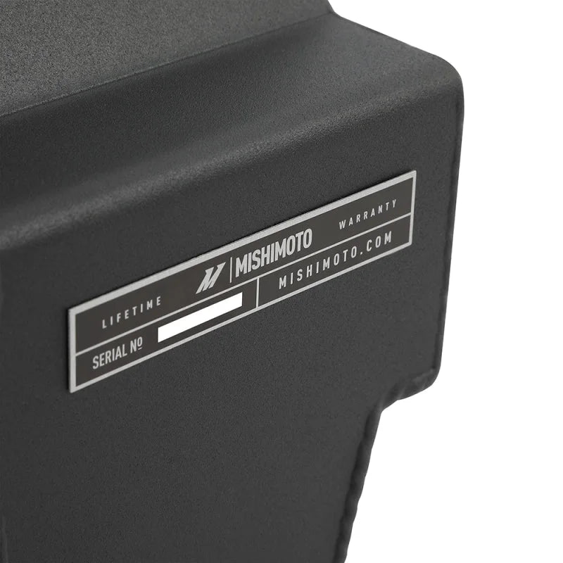 Mishimoto 11-19 Ford 6.7L Powerstroke Aluminum Degas Tank - Micro-Wrinkle Black - Side View