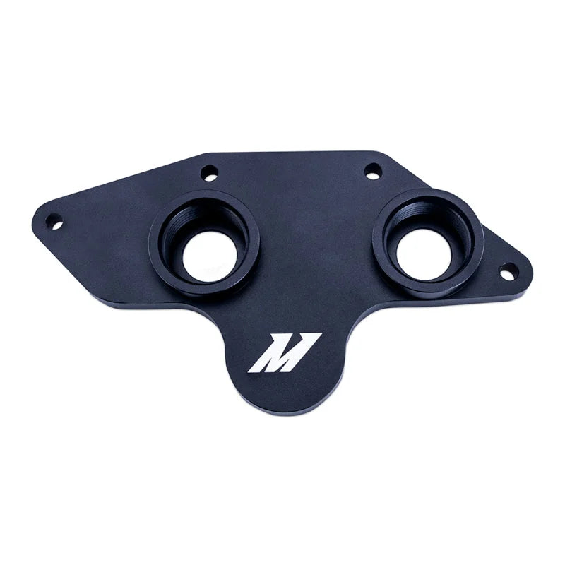 Mishimoto 11-19 Ford 6.7L Powerstroke Performance Oil Cooler Kit - Black - Back View