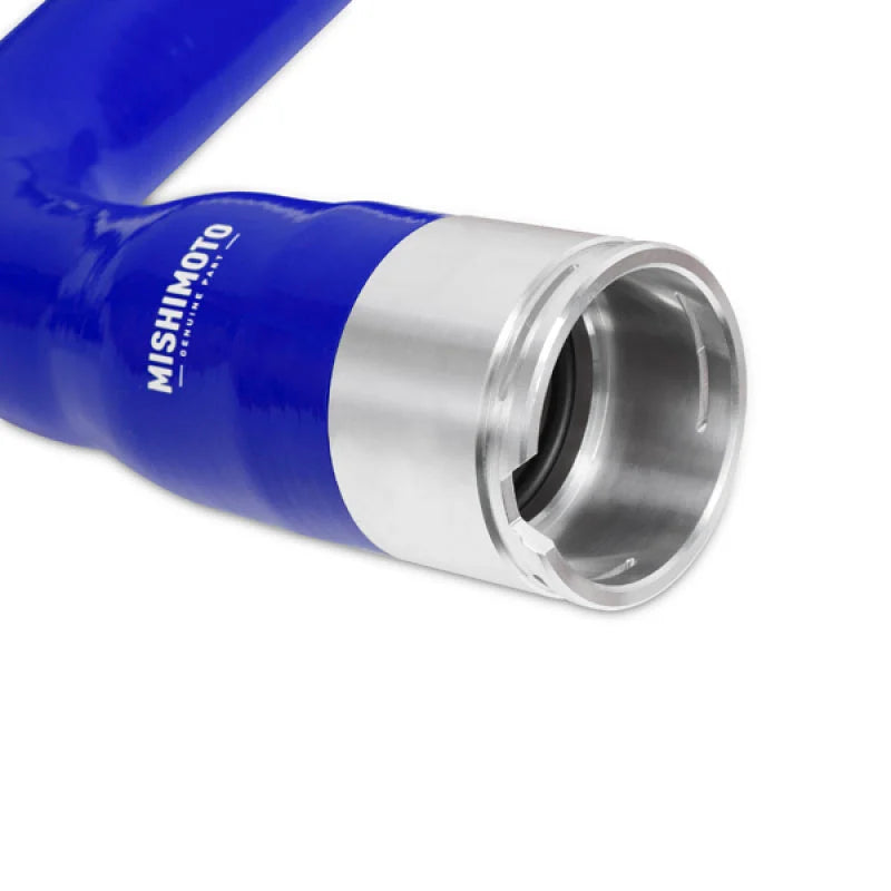 Mishimoto 11+ Chevrolet Duramax 6.6L Blue Silicone Coolant Hose Kit - Side View