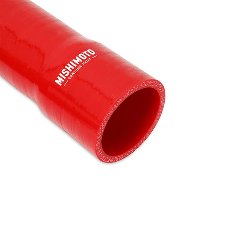 Mishimoto 13-14 Dodge Ram 6.7L Cummins Silicone Radiator Hose Kit Red - Back View