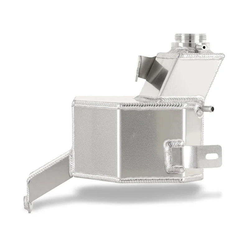 Mishimoto 13-2018 Ram 6.7L Cummins Aluminum Degas Tank - Natural - Side View