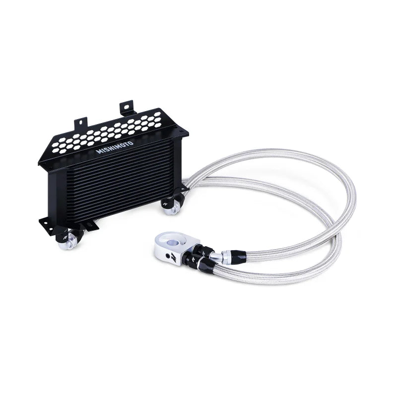 Mishimoto 13+ Ford Focus ST Non-Thermostatic Oil Cooler Kit - Black - Side View