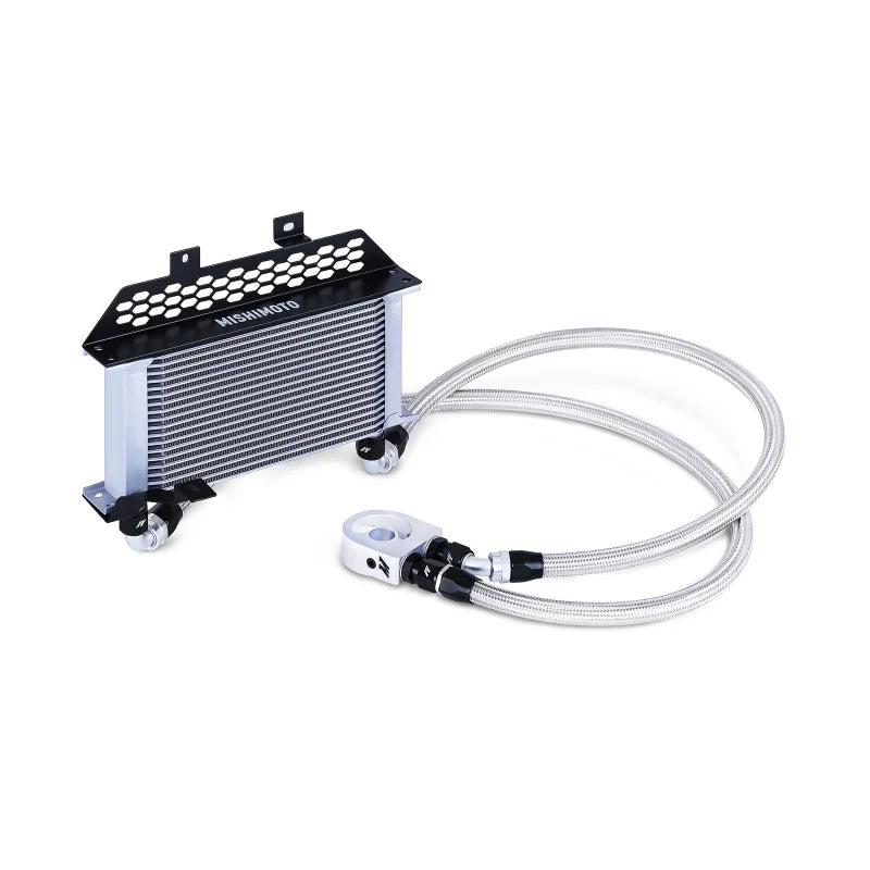 Mishimoto 13+ Ford Focus ST Non-Thermostatic Oil Cooler Kit - Silver - Side View