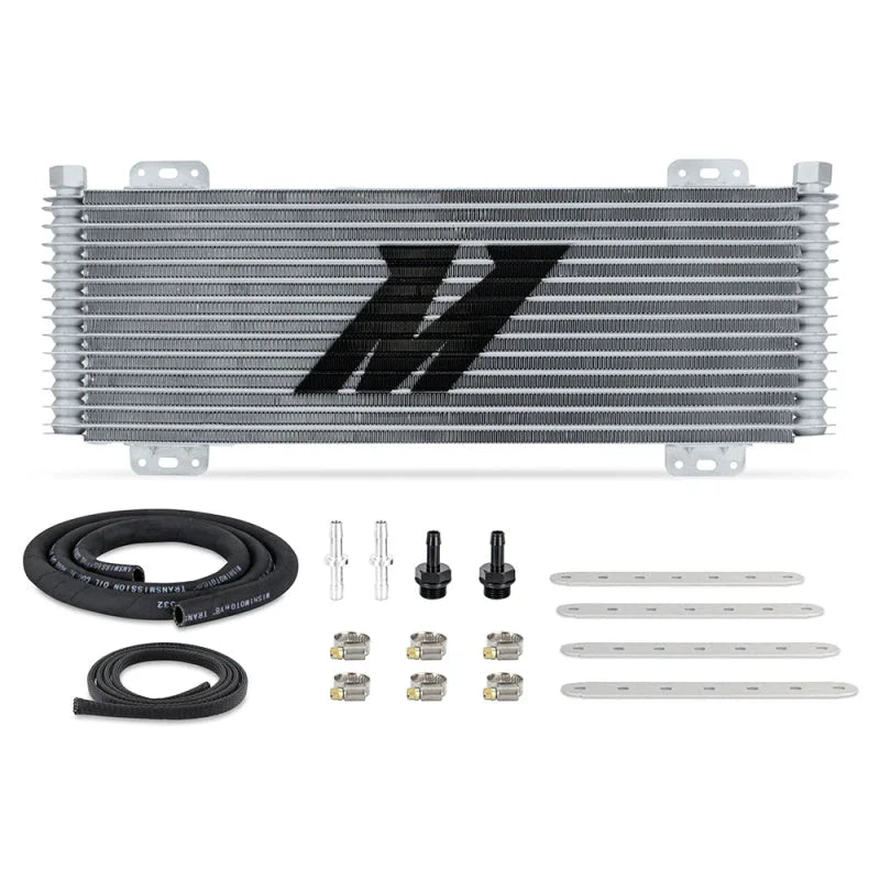 Mishimoto 13-Row Stacked Plate Transmission Cooler - Silver - Main Product View