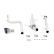 Load image into Gallery viewer, Mishimoto 14-16 Ford Fiesta ST 1.6L 2.5in Stainless Steel Cat-Back Exhaust w/ Burnt Ti Tips - Side View