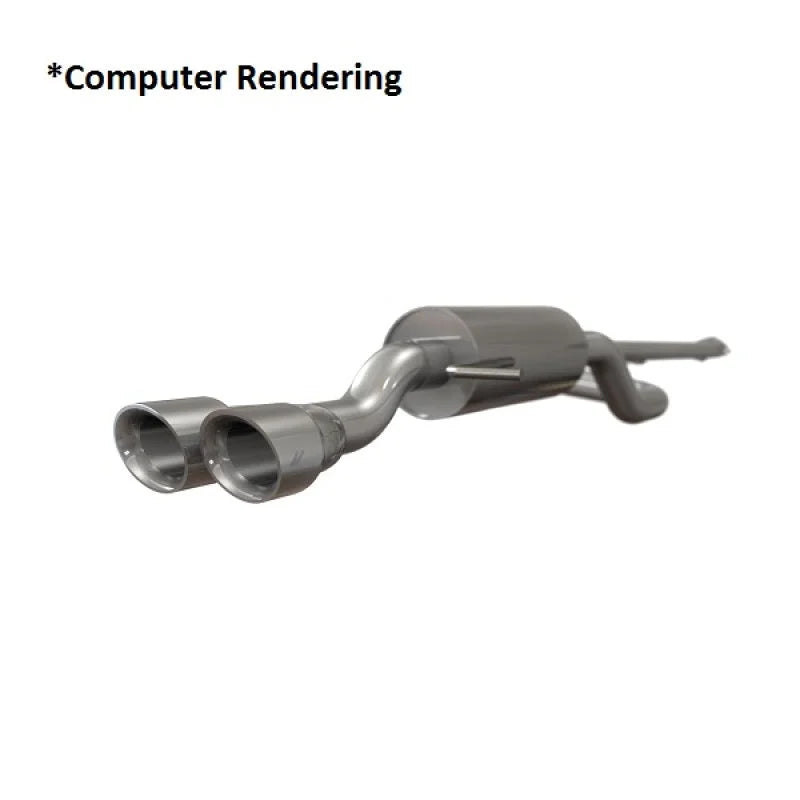 Mishimoto 14-16 Ford Fiesta ST 1.6L 2.5in Stainless Steel Cat-Back Exhaust w/ Polish Tips - Side View