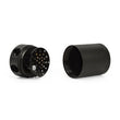 Load image into Gallery viewer, Mishimoto 15-16 Ford F-150 EcoBoost 3.5L Baffled Oil Catch Can Kit - Black - Back View