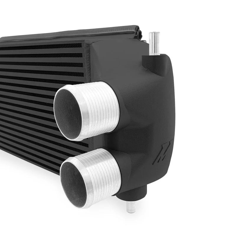 Mishimoto 15-16 Ford F-150 EcoBoost 3.5L Black Performance Intercooler Kit w/ Polished Pipes - Installation View
