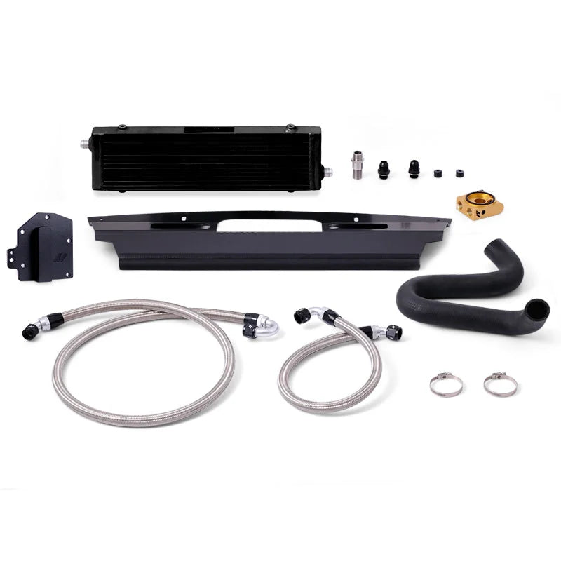 Mishimoto 15-17 Ford Mustang GT Right-Hand Drive Thermostatic Oil Cooler Kit - Black - Main Product View