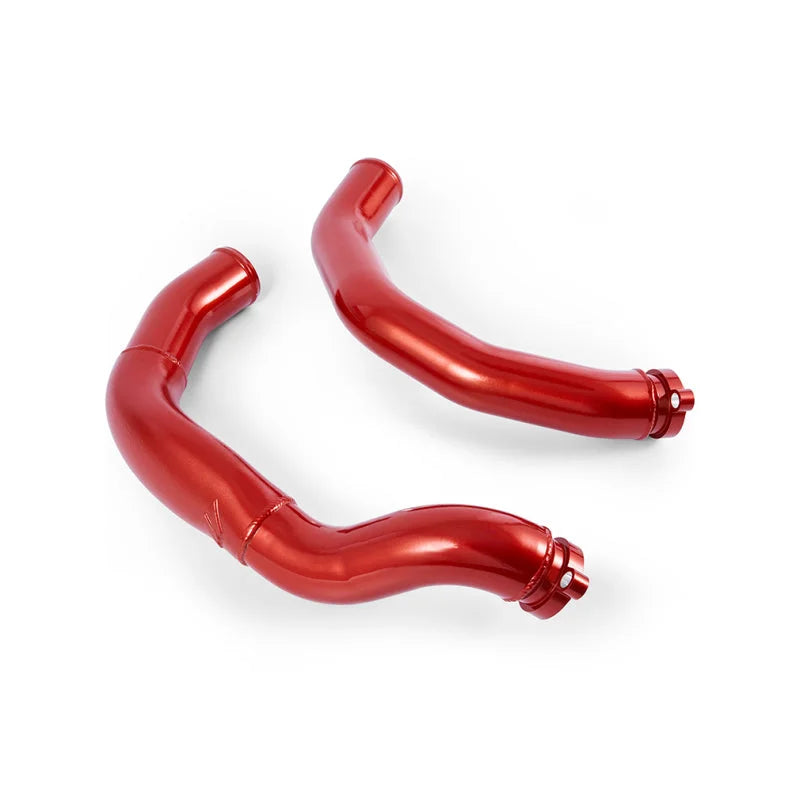 Mishimoto 15-20 BMW F80 M3/M4 Intercooler Pipe Kit - Sakhir Orange - Side View