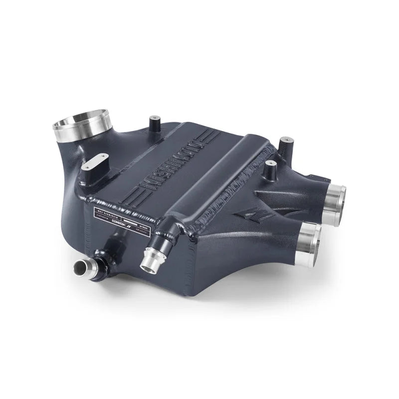 Mishimoto 15-20 BMW F8X M3/M4 Performance Air-to-Water Intercooler Power Pack - Mineral Gray - Side View