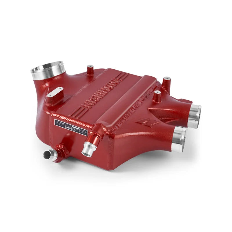 Mishimoto 15-20 BMW F8X M3/M4 Performance Air-to-Water Intercooler Power Pack - Sakhir Orange - Side View