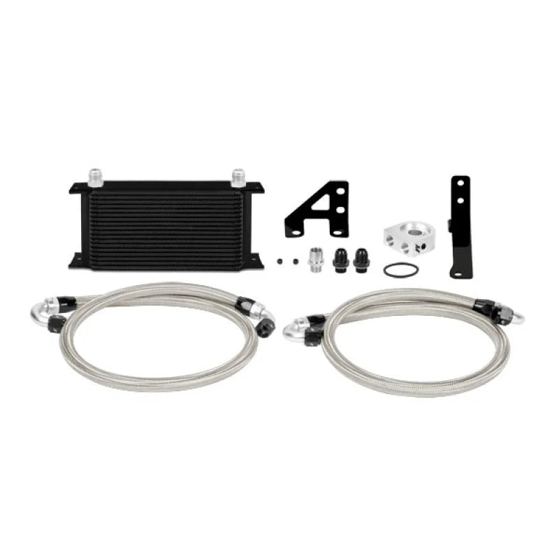 Mishimoto 15 Subaru STI Oil Cooler Kit - Black - Side View