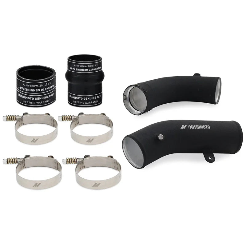 Mishimoto 17-19 GM 6.6L L5P Cold-Side Pipe and Boot Kit Wrinkle Black - Main Product View