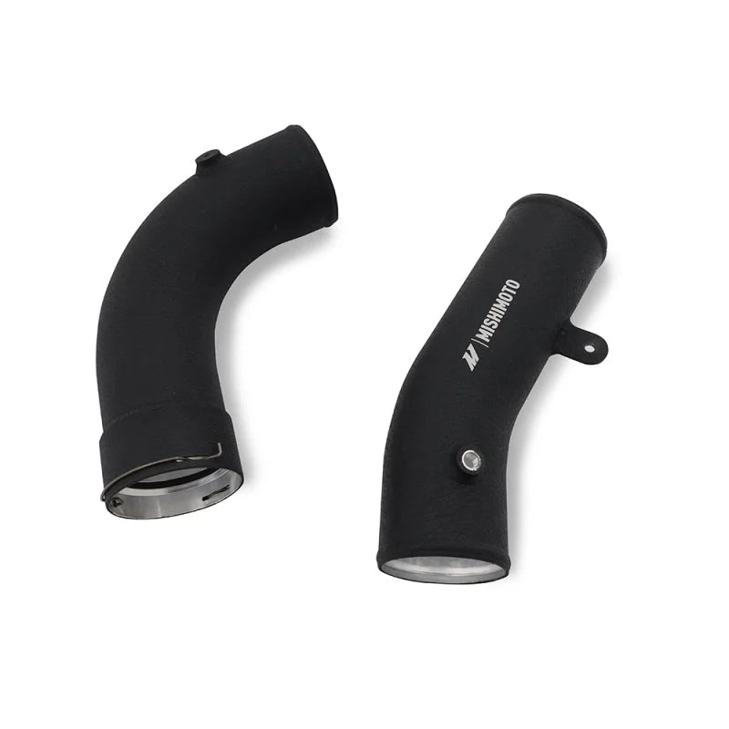 Mishimoto 17-19 GM 6.6L L5P Cold-Side Pipe and Boot Kit Wrinkle Black - Side View