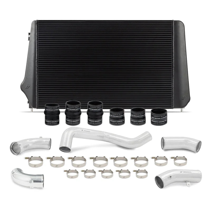 Mishimoto 17-19 GM L5P Duramax Intercooler Kit - Black w/ Polished Pipes - Main Product View