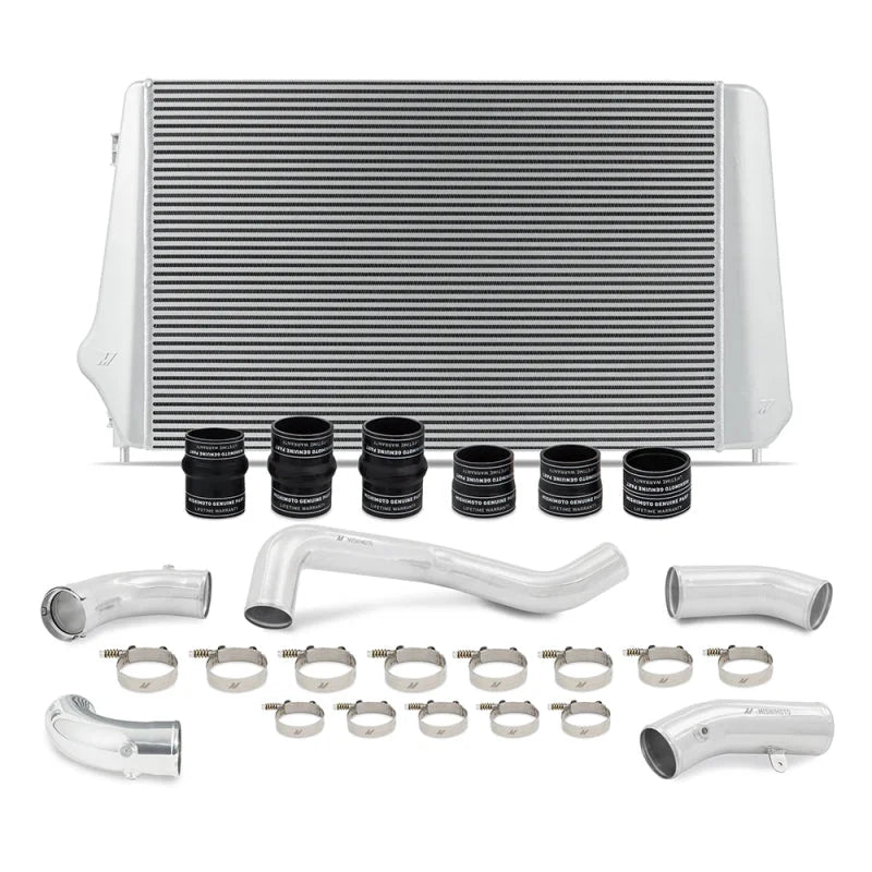 Mishimoto 17-19 GM L5P Duramax Intercooler Kit - Silver w/ Polished Pipes - Main Product View