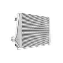 Load image into Gallery viewer, Mishimoto 17-19 GM L5P Duramax Intercooler Kit - Silver w/ Polished Pipes - Installation View