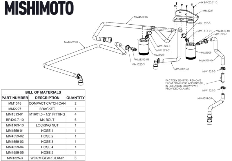 Mishimoto 18+ Ford F-150 2.7L EcoBoost Baffled Oil Catch Can Kit - Clear - Additional View 6