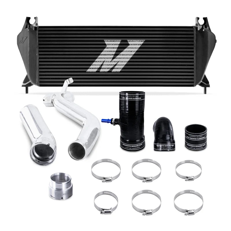 Mishimoto 19+ Ford Ranger 2.3L EcoBoost Intercooler Kit - Black + Polished Pipes - Main Product View